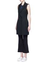 Front View -Click To Enlarge Crepe sleeveless dress