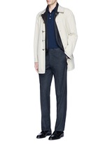 Figure View -Click To Enlarge Fleece wool piqué polo shirt