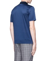 Back View -Click To Enlarge Houndstooth cotton polo shirt