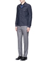 Figure View -Click To Enlarge Houndstooth cotton polo shirt