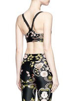 Back View -Click To Enlarge 'Varese Dance' floral print sports bra top