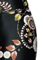 Detail View -Click To Enlarge 'Varese NYC' floral print performance capri leggings