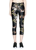 Main View -Click To Enlarge 'Varese NYC' floral print performance capri leggings