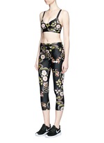 Figure View -Click To Enlarge 'Varese NYC' floral print performance capri leggings