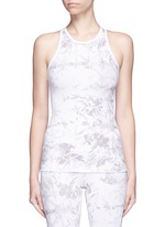 Main View -Click To Enlarge 'White Palm' racerback tank top