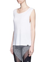 Front View -Click To Enlarge 'Aura' crisscross back modal-cotton top