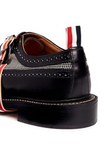 Detail View -Click To Enlarge Glen plaid and leather longwing Derbies