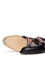 Click To Enlarge Glen plaid and leather longwing Derbies