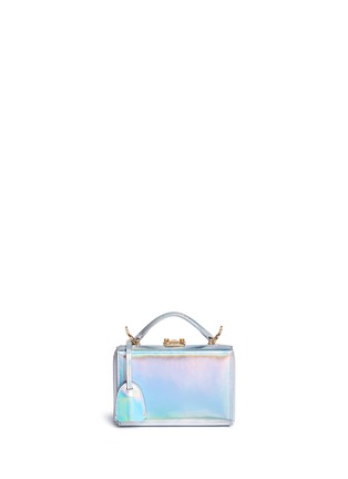 Main View - Click To Enlarge Main View - Click To Enlarge - Mark Cross - 'Grace Mini Box' holographic leather trunk