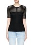 Main View - Click To Enlarge Main View - Click To Enlarge - T By Alexander Wang - Circular hole jacquard jersey T-shirt