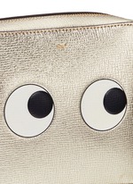 Detail View -Click To Enlarge 'Eyes' embossed metallic leather crossbody bag