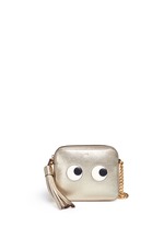 Main View -Click To Enlarge 'Eyes' embossed metallic leather crossbody bag