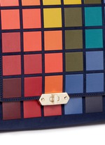 Detail View -Click To Enlarge 'Pixels Bathurst' patchwork suede satchel