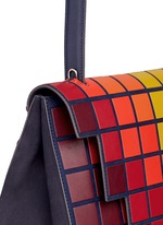 Detail View -Click To Enlarge 'Pixels Bathurst' patchwork suede satchel