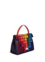 Figure View -Click To Enlarge 'Pixels Bathurst' patchwork suede satchel