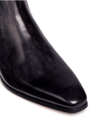 Click To Zoom Magnanni - Burnished leather Chelsea boots