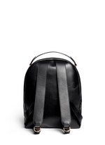 Back View -Click To Enlarge Round leather backpack