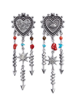 Main View - Click To Enlarge Main View - Click To Enlarge - Valentino - 'Santeria' ethnic heart arrow drop earrings