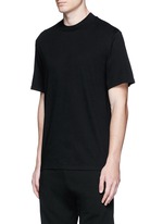 Front View -Click To Enlarge High crew neck cotton jersey T-shirt