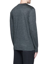Back View -Click To Enlarge Patch wool mélange T-shirt
