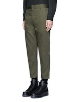 Front View -Click To Enlarge Slim fit cotton cargo pants