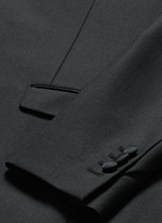 Detail View -Click To Enlarge Satin shawl lapel tuxedo blazer