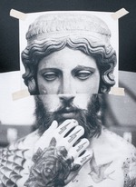 Detail View -Click To Enlarge 'Tattoo Sculpture' print sweatshirt