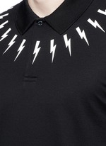 Detail View -Click To Enlarge Thunderbolt print polo shirt