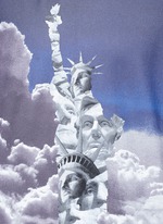 Detail View -Click To Enlarge 'Liberty President' print T-shirt