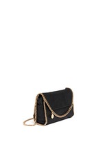 Front View -Click To Enlarge 'Falabella' mini shaggy deer crossbody chain bag