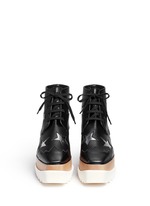 Front View -Click To Enlarge 'Elyse' star alter nappa wood platform boots