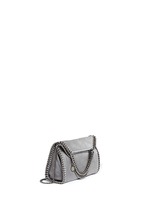 Front View -Click To Enlarge 'Falabella' mini shaggy deer crossbody chain tote