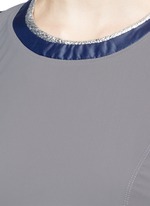 Detail View -Click To Enlarge 'Lele' foil trim sports bra