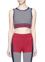 Main View -Click To Enlarge 'Lele' foil trim sports bra