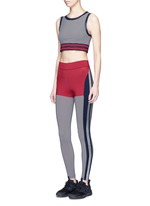 Figure View -Click To Enlarge 'Lele' foil trim sports bra