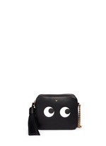 Main View -Click To Enlarge 'Eyes' embossed leather chain crossbody bag