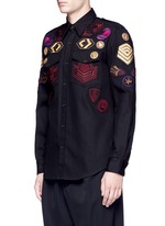 Front View -Click To Enlarge 'Chale' military badge shirt