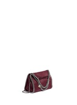 Front View -Click To Enlarge 'Falabella' mini shaggy deer crossbody chain tote