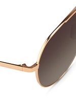 Detail View -Click To Enlarge Contrast bridge titanium aviator sunglasses