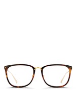 Main View -Click To Enlarge Titanium temple tortoiseshell effect acetate optical glasses