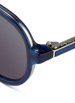 Detail View -Click To Enlarge Wire rim acetate aviator sunglasses