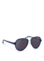 Figure View -Click To Enlarge Wire rim acetate aviator sunglasses
