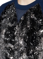 Detail View -Click To Enlarge 'Wela' faux fur panelled sweatshirt