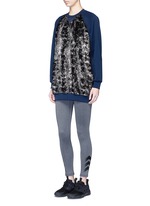 Figure View -Click To Enlarge 'Wela' faux fur panelled sweatshirt