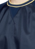 Detail View -Click To Enlarge 'Wili' stripe knit trim raglan sweatshirt