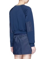 Back View -Click To Enlarge 'Wili' stripe knit trim raglan sweatshirt
