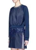 Front View -Click To Enlarge 'Wili' stripe knit trim raglan sweatshirt
