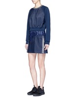 Figure View -Click To Enlarge 'Wili' stripe knit trim raglan sweatshirt