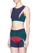 Front View -Click To Enlarge 'Lana' colourblock sports bra