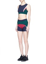 Figure View -Click To Enlarge 'Lana' colourblock sports bra